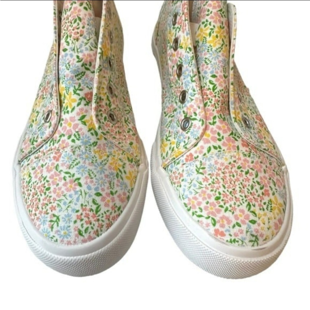 SERRA Spring Floral Ladies Canvas Slip on Sneakers Size 9 NIB - Picture 2 of 5